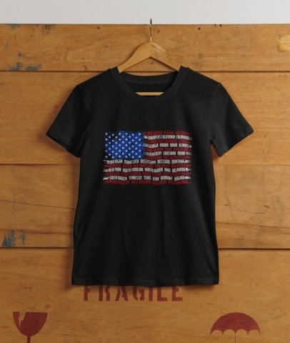 USA Flag 50 states strips T-SHIRT