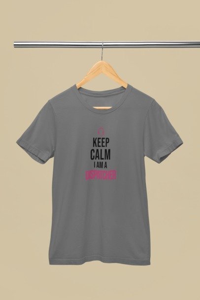 Keep calm I'm a dispatcher pink T-SHIRT