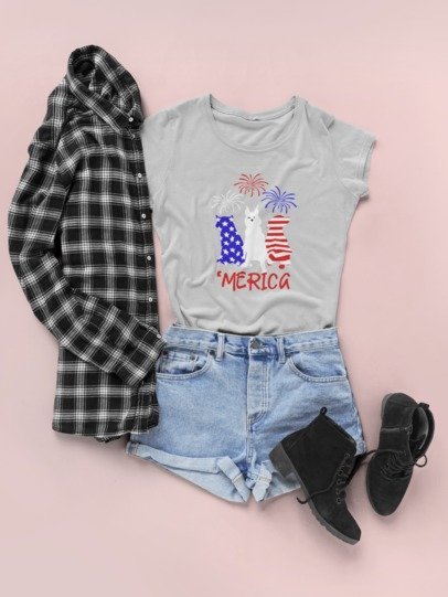 4th of July Pet Merica T-SHIRT