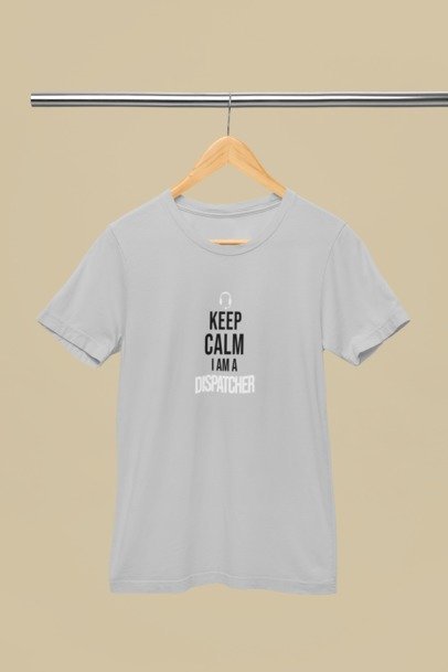 Keep calm I'm a dispatcher w&b T-SHIRT